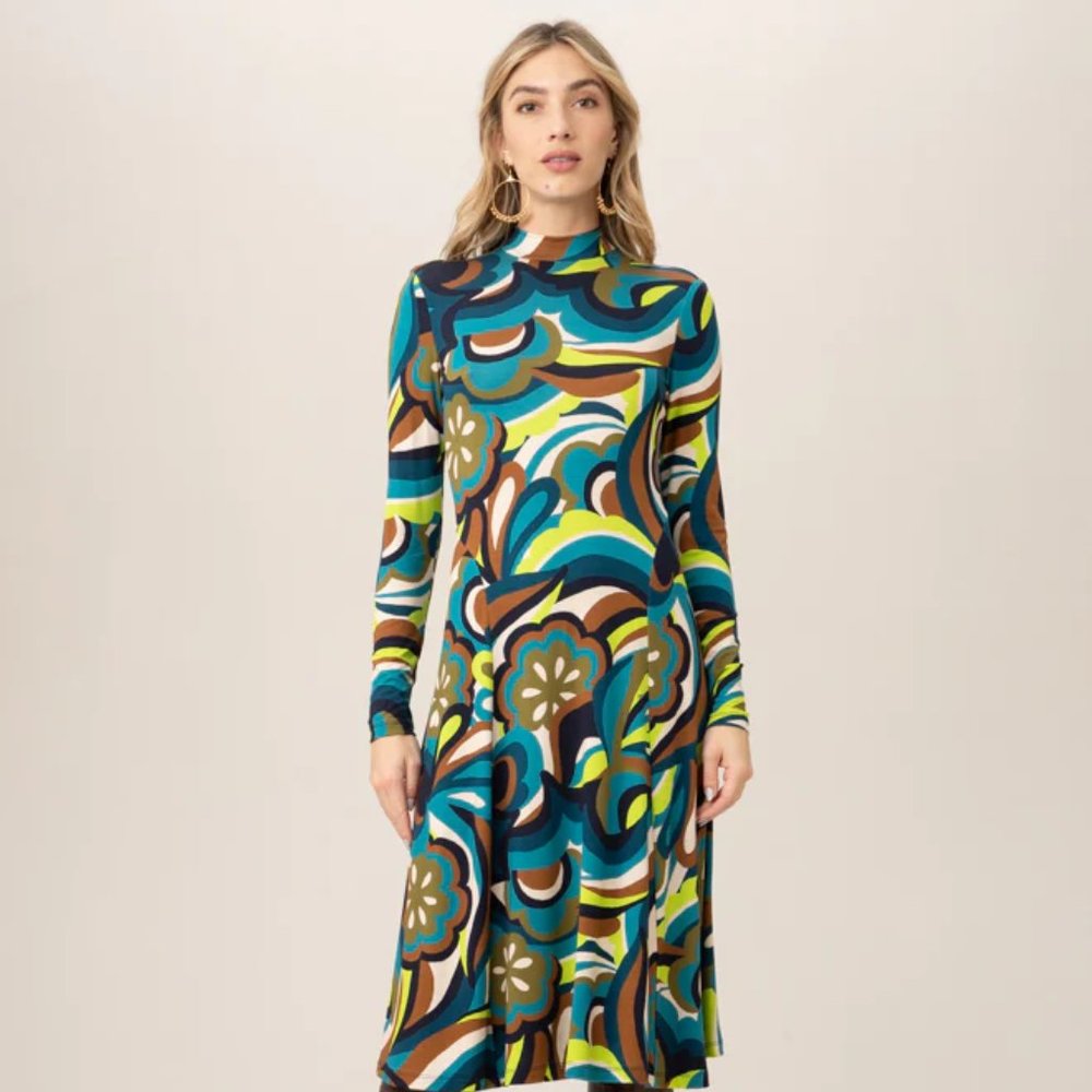 Pierce Dress - Tribeca Teal Multi